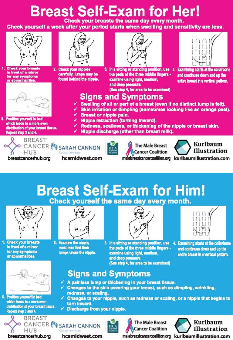 Self Breast Exams Cards Breast Self Exams